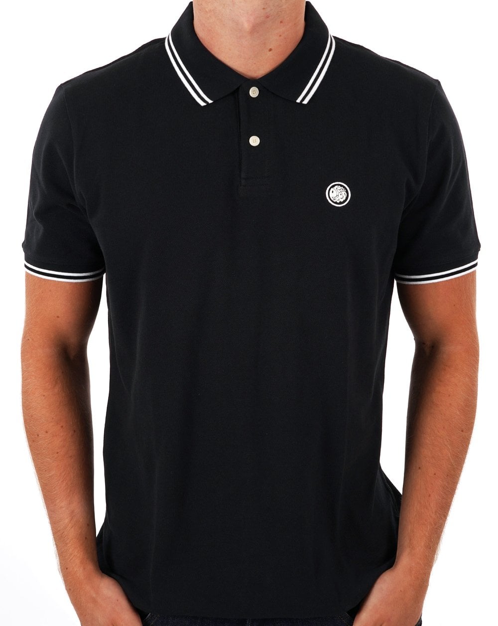 Pretty Green Tipped Polo Shirt Black