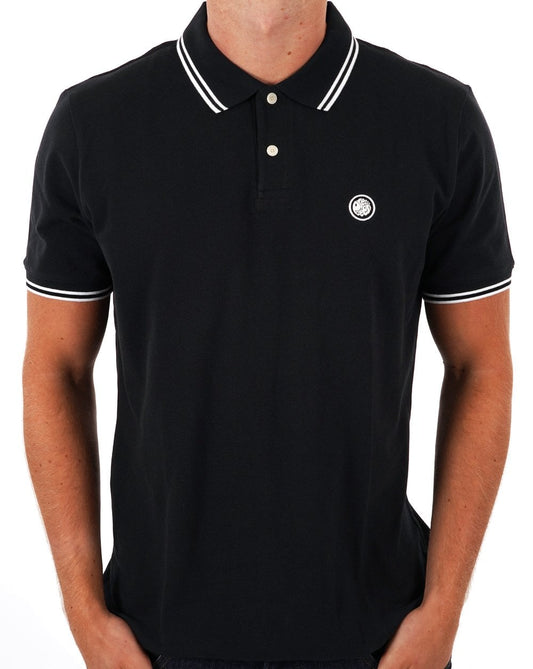 Pretty Green Tipped Polo Shirt Black