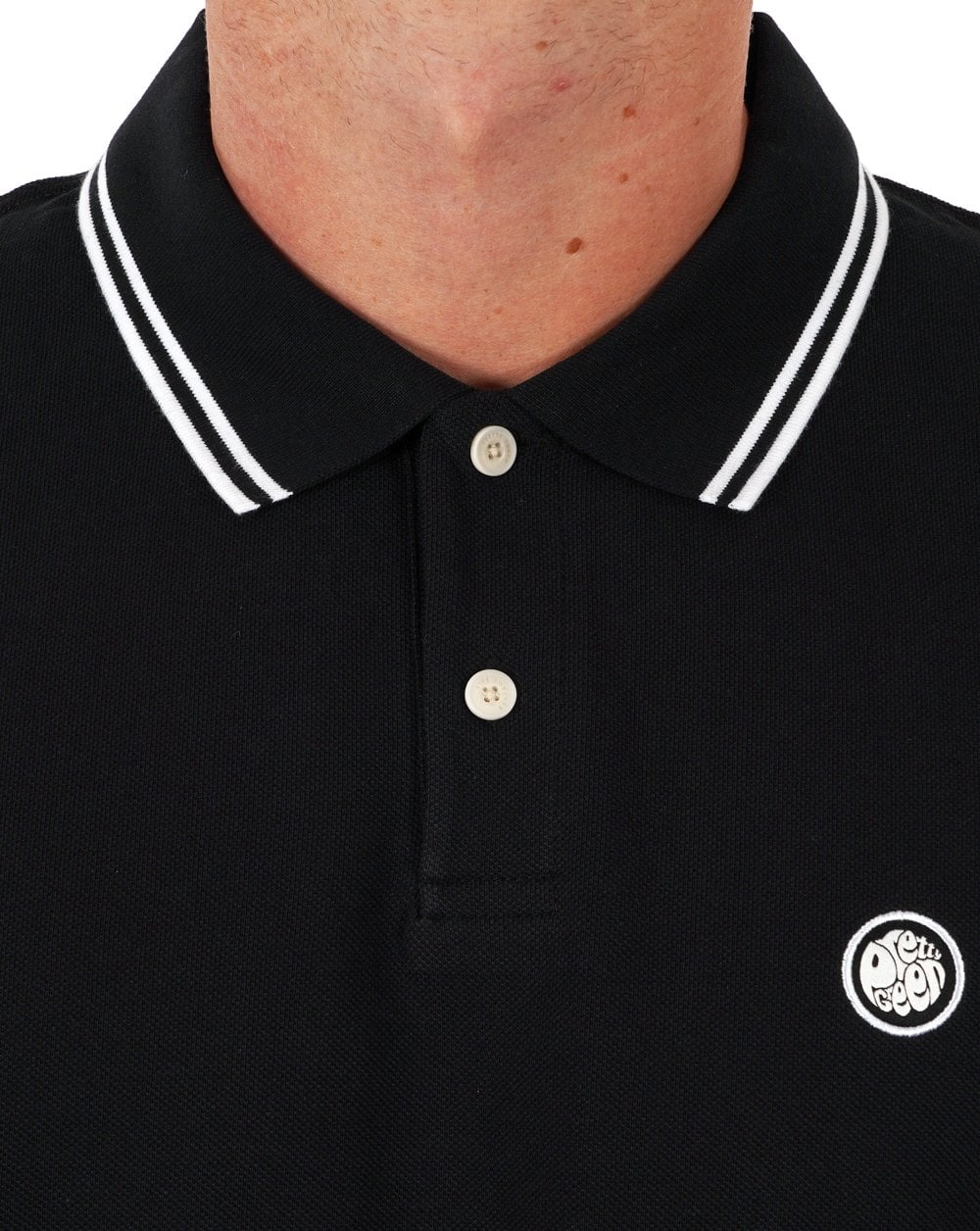 Pretty Green Tipped Polo Shirt Black