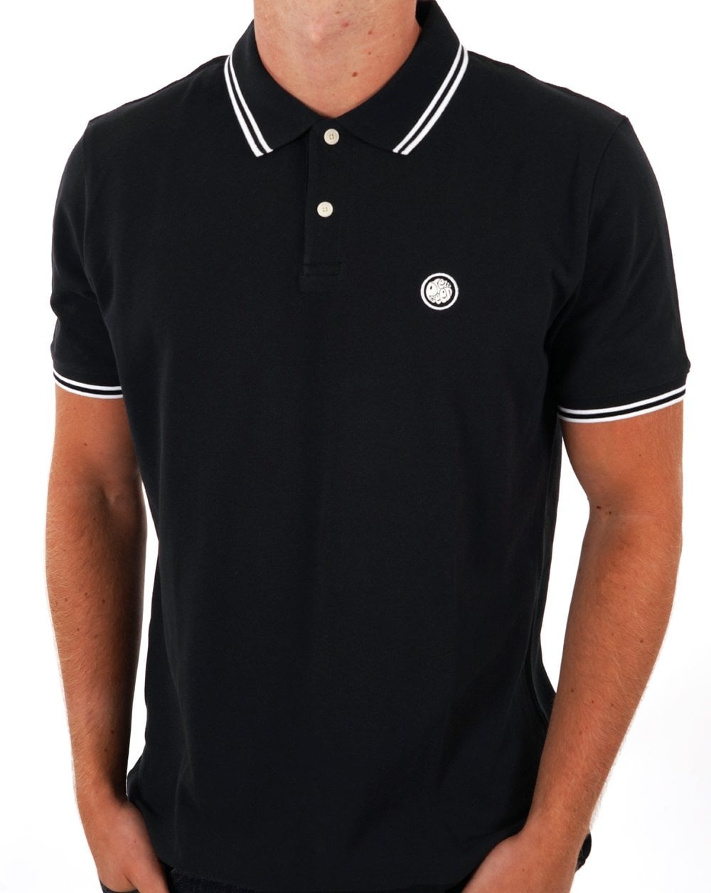 Pretty Green Tipped Polo Shirt Black