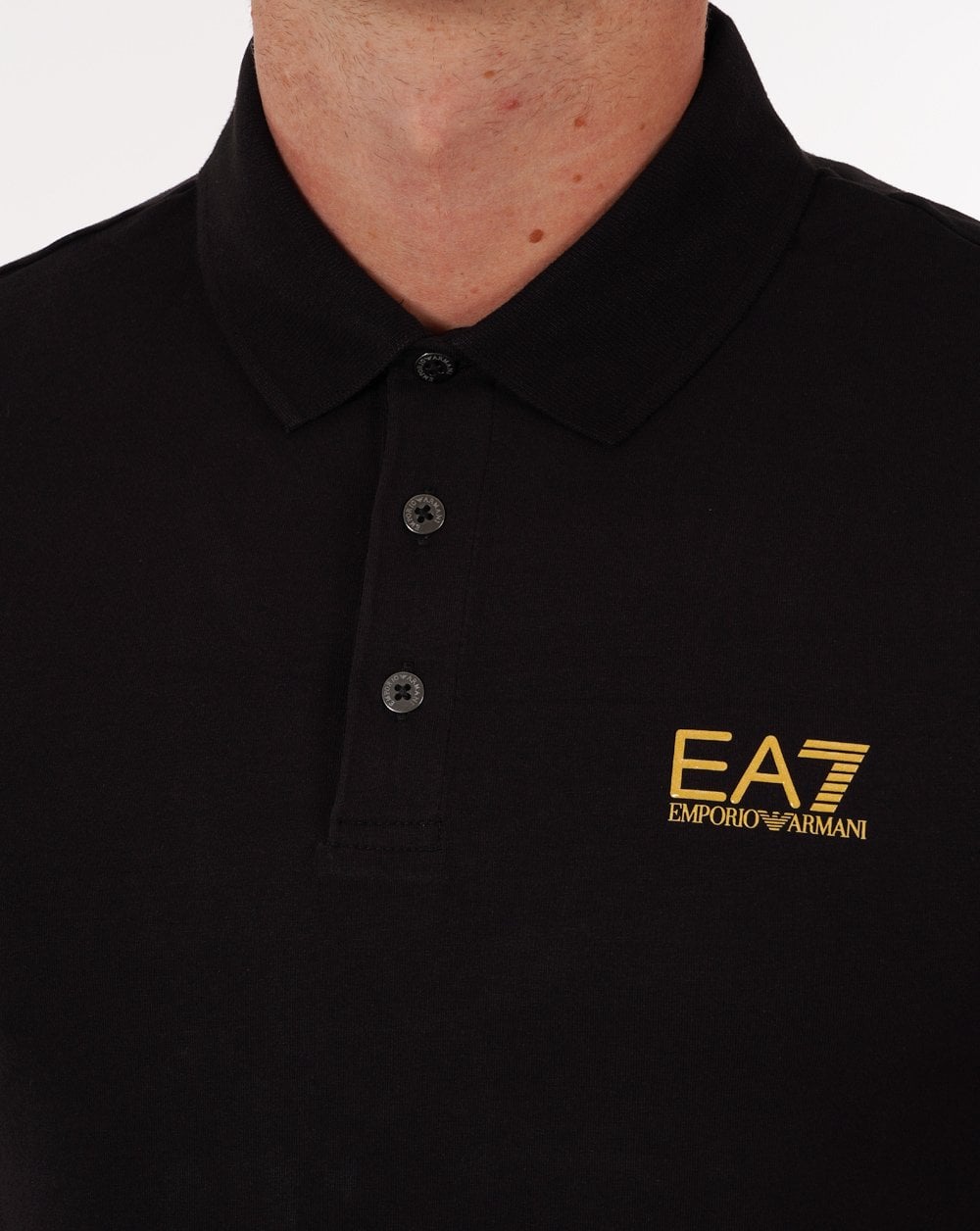 Emporio Armani EA7 Polo Shirt Black/Gold