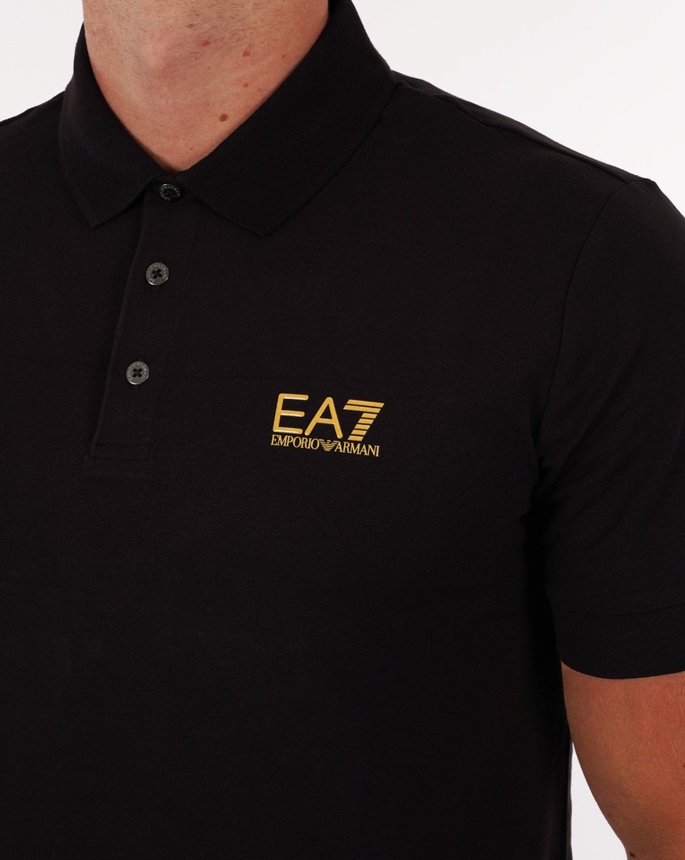 Emporio Armani EA7 Polo Shirt Black/Gold