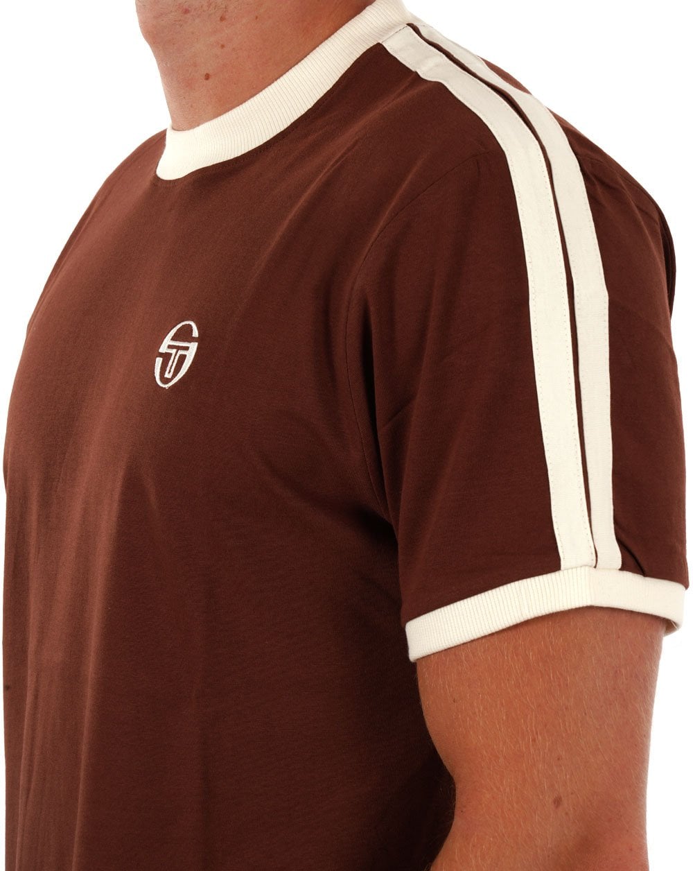 Sergio Tacchini Retro T Shirt Choc / Cream