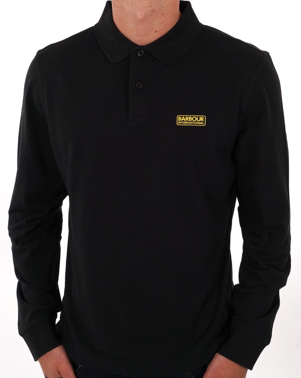 Barbour International LS Polo Shirt Black