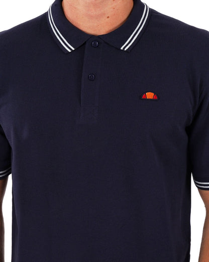 Ellesse Tipped Polo Shirt Navy/White