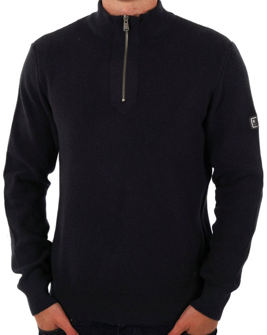 Barbour International Crawley Half Zip Jumper Black