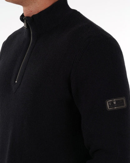 Barbour International Crawley Half Zip Jumper Black