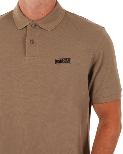 Barbour International Essential Polo Timberwolf