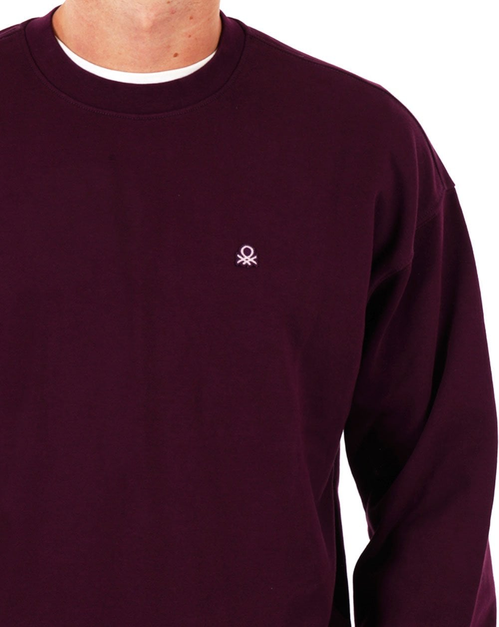 Benetton Logo Sweatshirt Plum