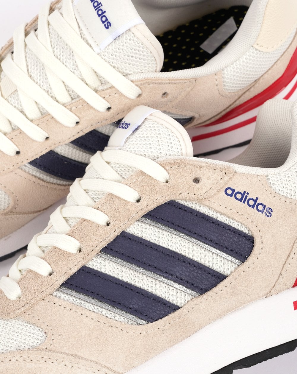 Adidas Run 80s Trainers Wonder White/Navy/Red