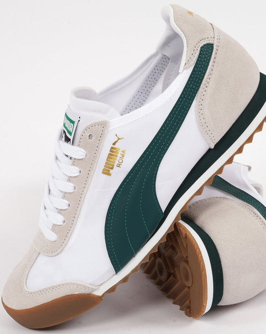 Puma Roma Trainers White Green Exclusive