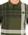 Trojan Check Panel Polo Shirt Army Green