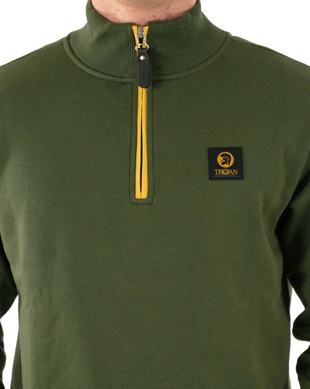 Trojan Half Zip Sweatshirt Army