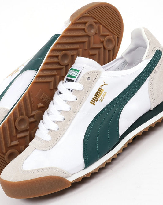 Puma Roma Trainers White Green Exclusive
