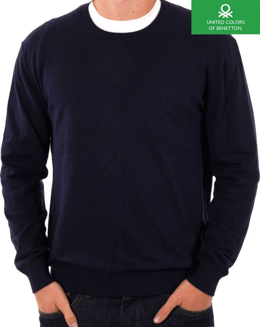 Benetton Crew Neck Sweater Navy