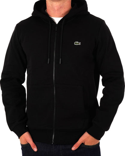 Lacoste Zip Through Hoodie Black