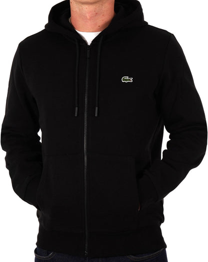 Lacoste Zip Through Hoodie Black