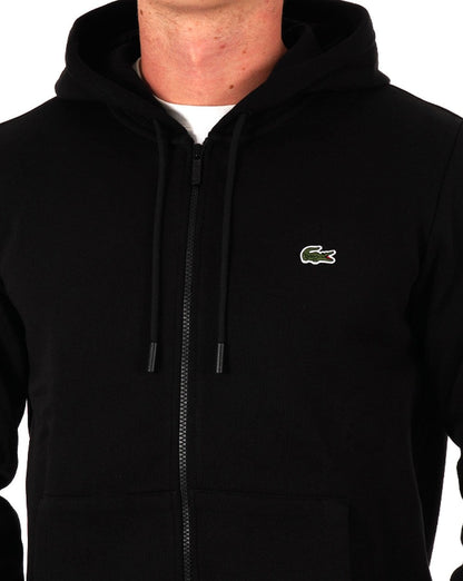 Lacoste Zip Through Hoodie Black