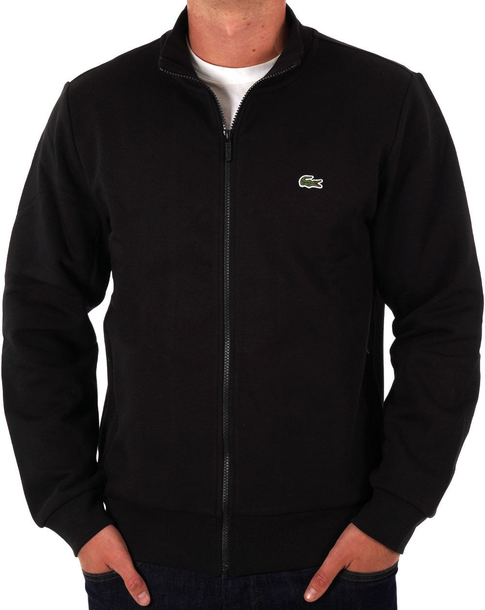 ココ‼️Lacoste ブラック ブルゾン Lacoste Full Zip Track Top Black | 80s Casual Classics – 80's