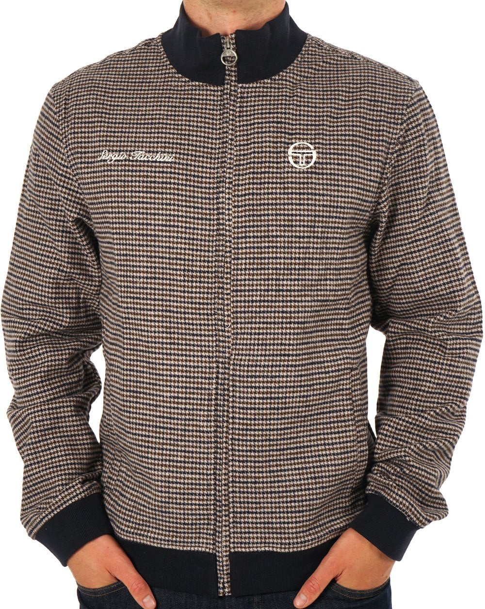 Sergio Tacchini Houndstooth check Bomber Jacket