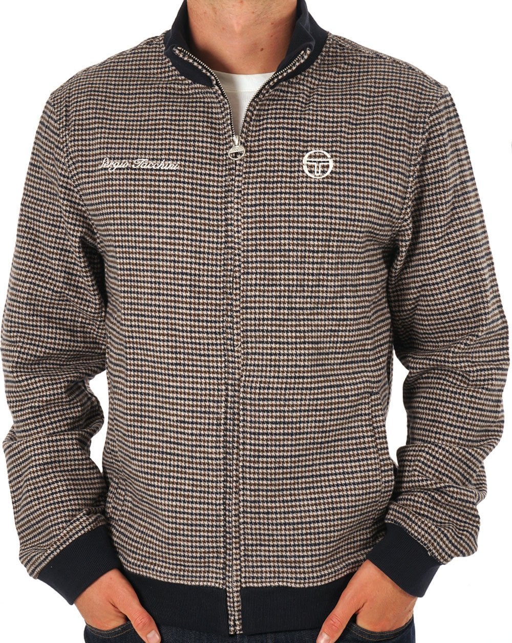 Sergio Tacchini Houndstooth check Bomber Jacket