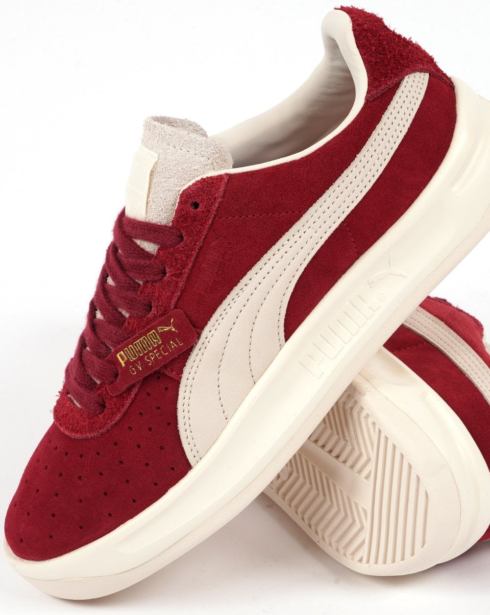 Puma GV Special Trainers Deep Red White