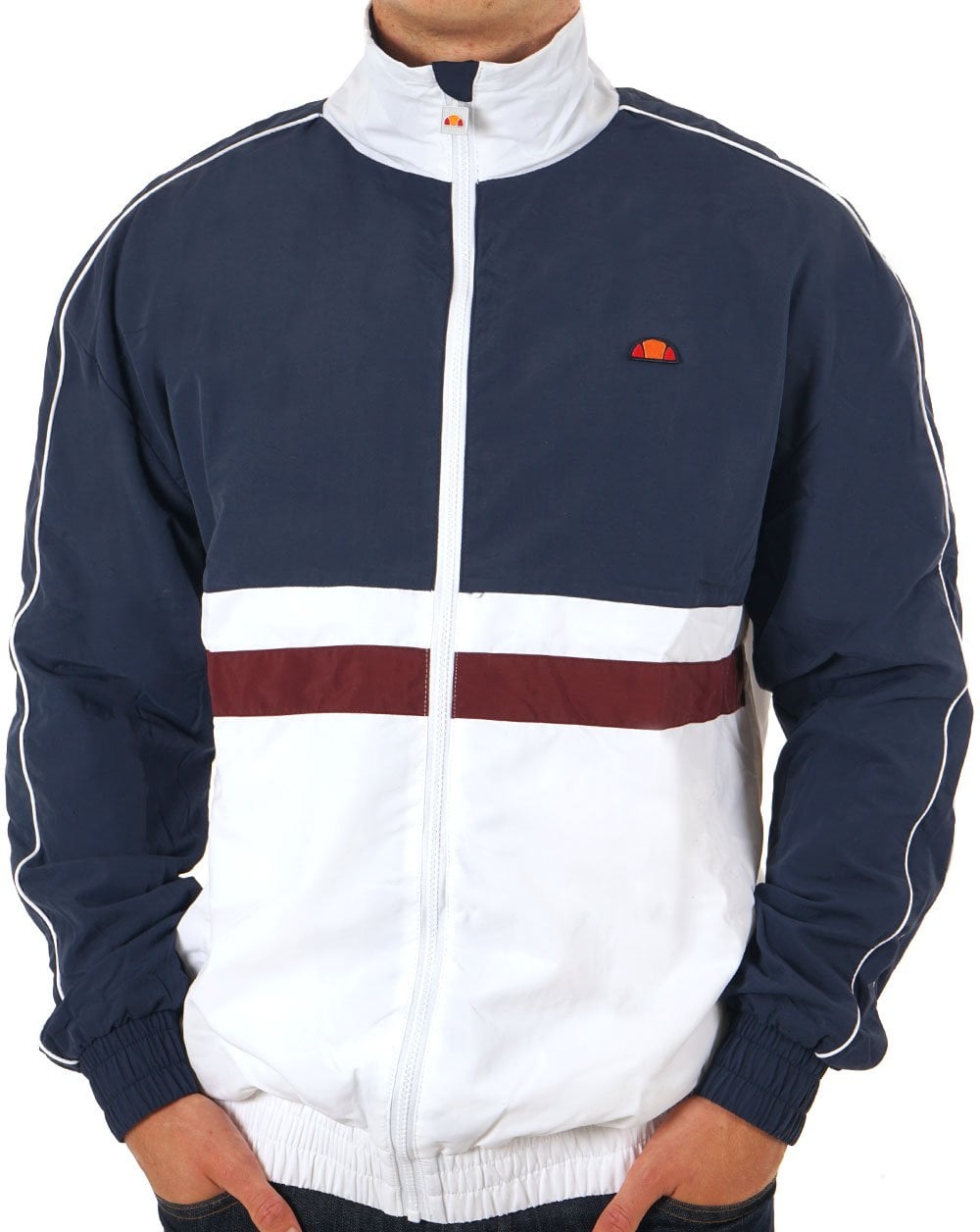 Ellesse Viaronna FZ Track Jacket Navy/White