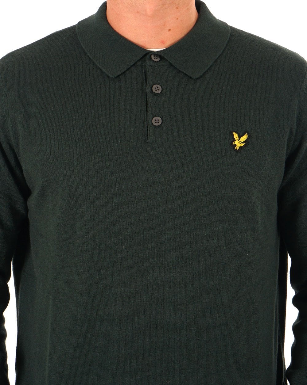 Lyle & Scott Cotton Merino LS Polo Argyle Teal