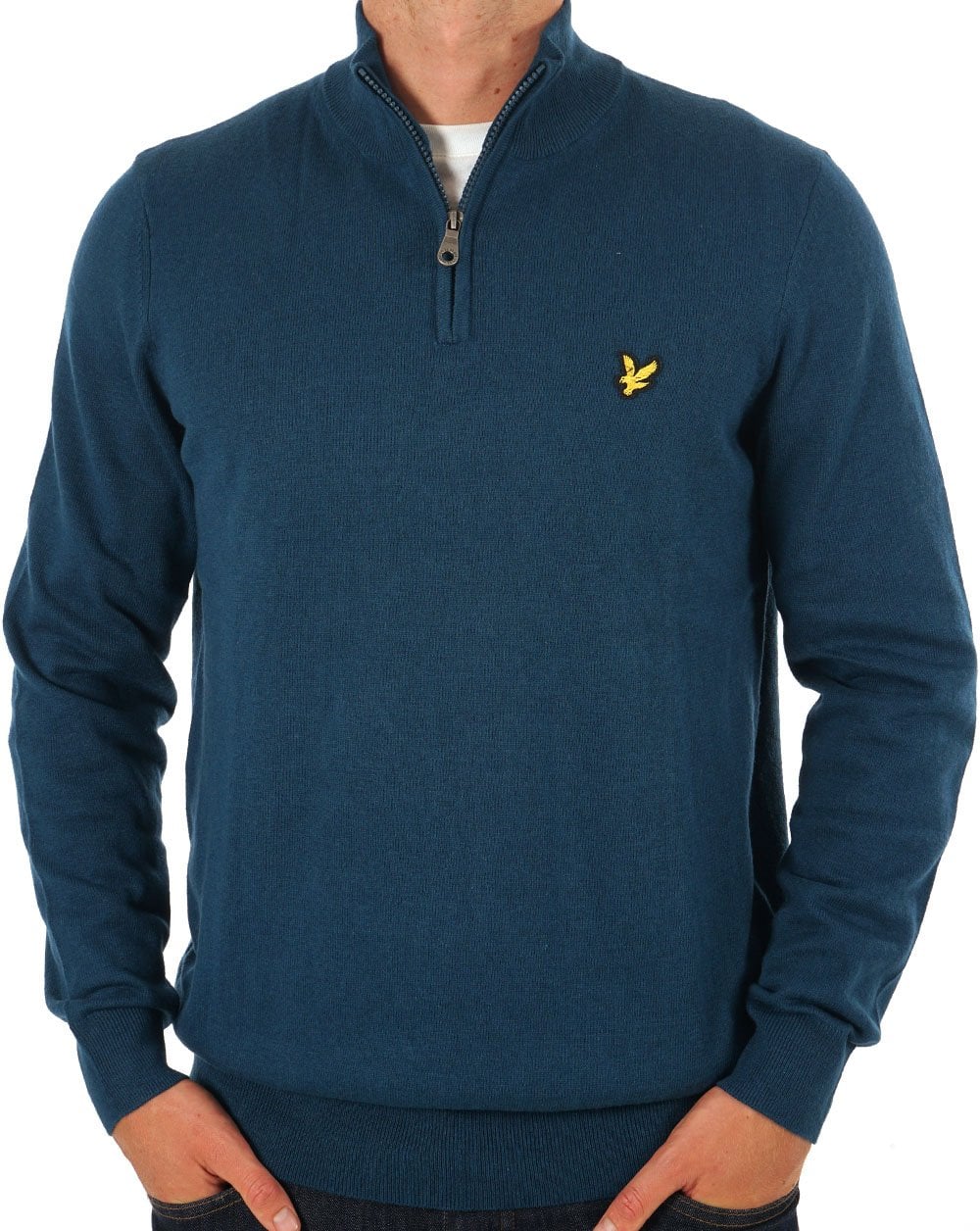 Lyle & Scott Merino Quarter Zip Jumper Aprs Navy