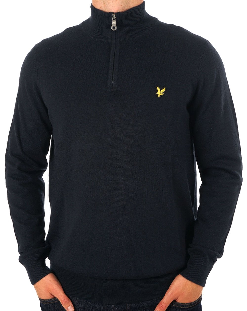 Lyle & Scott Merino Quarter Zip Jumper Navy