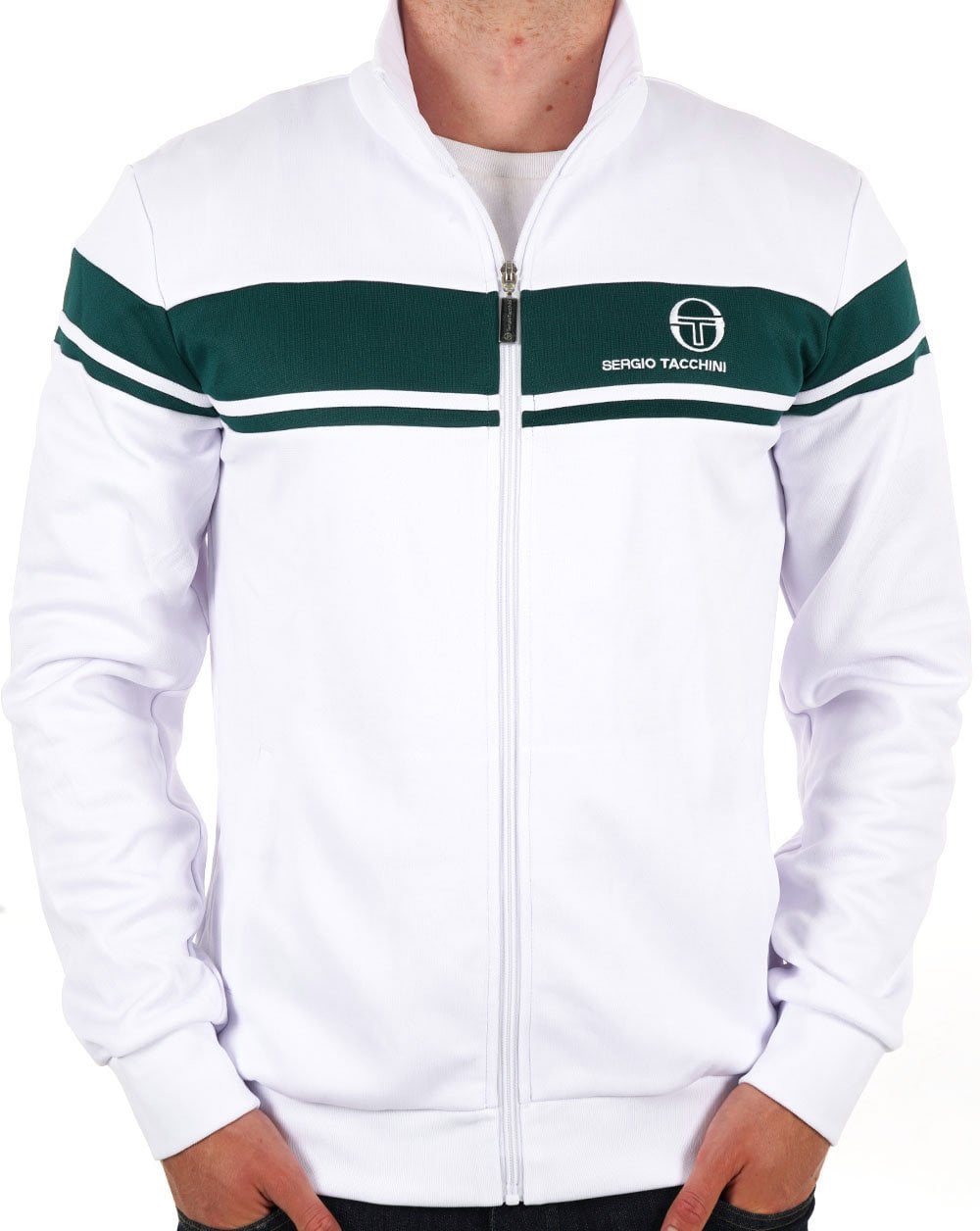 Sergio Tacchini Masters Track Top White Green