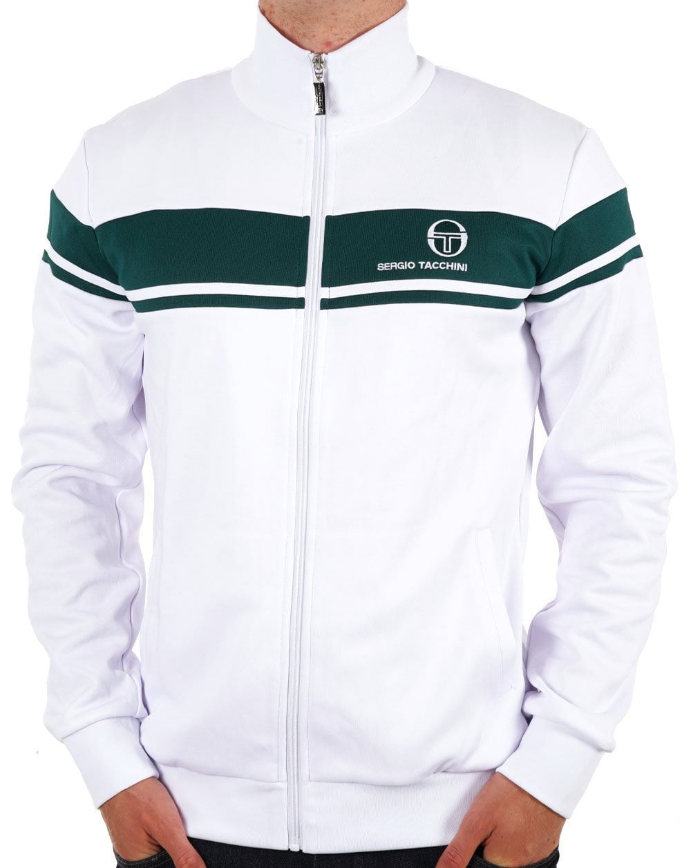 Sergio Tacchini Masters Track Top White Green