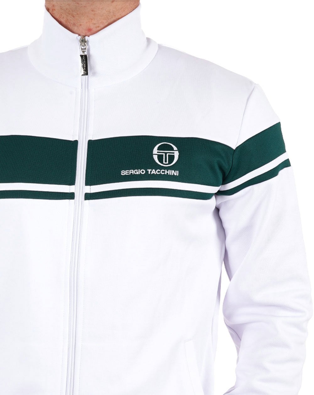 Sergio Tacchini Masters Track Top White Green