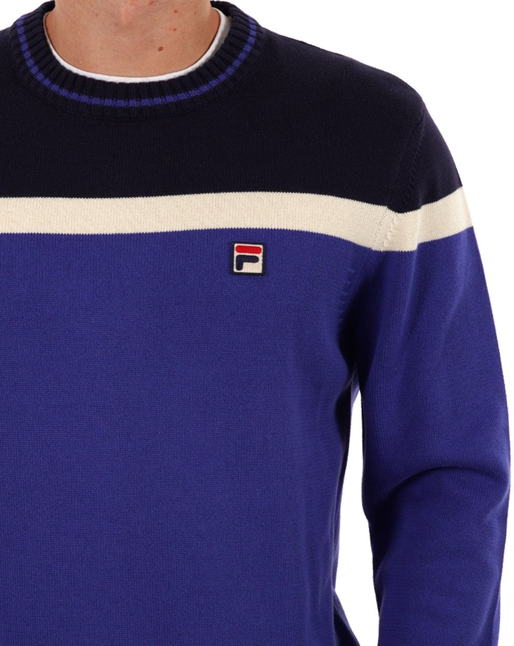Fila Vintage Siro Crew Knit Blue