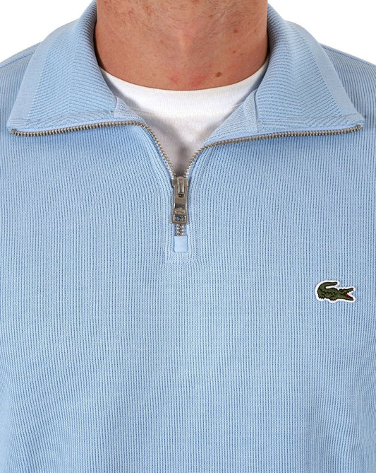 Lacoste Lacoste Half Zip Sweatshirt Sky Blue
