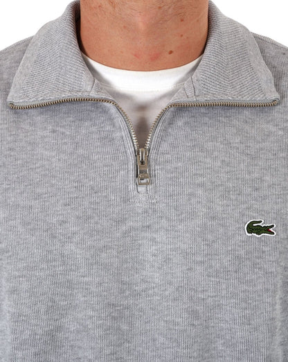 Lacoste Half Zip Sweat Silver Chine