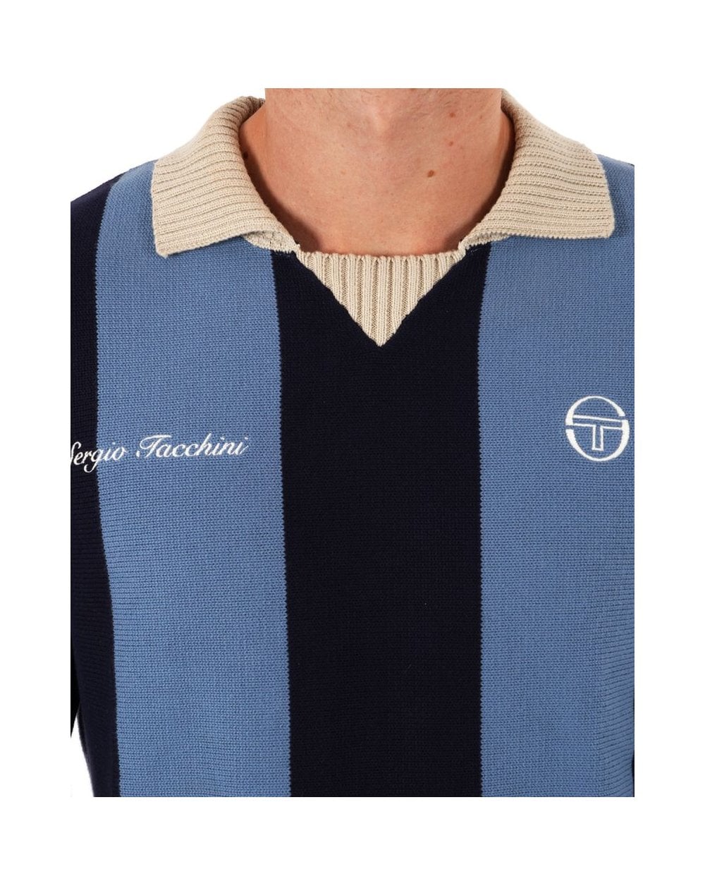 Sergio Tacchini Collared Knit Blue / Navy