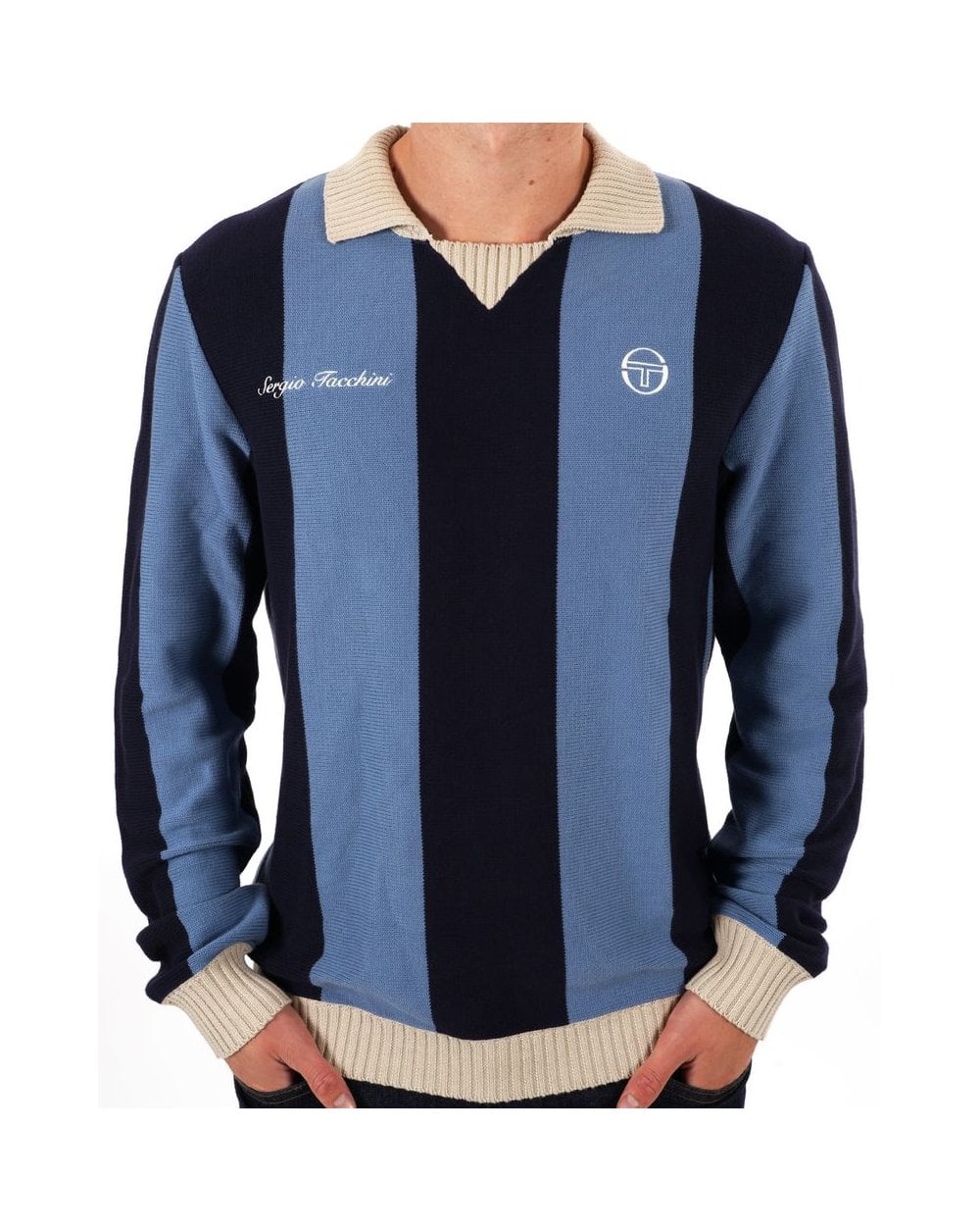 Sergio Tacchini Collared Knit Blue / Navy