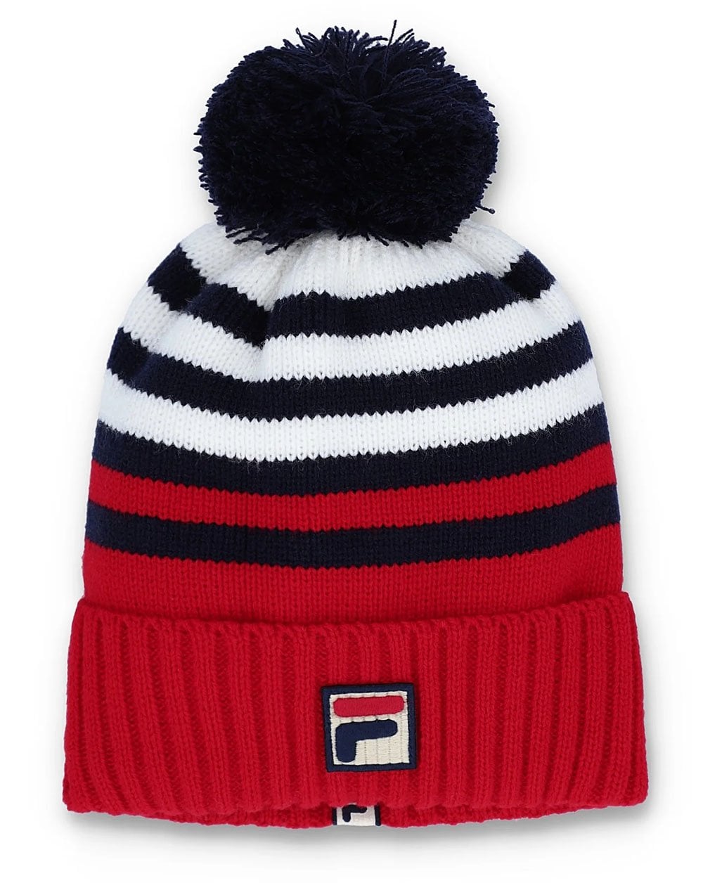 Fila Vintage Markee Pom Pom Beanie Red/Navy/White
