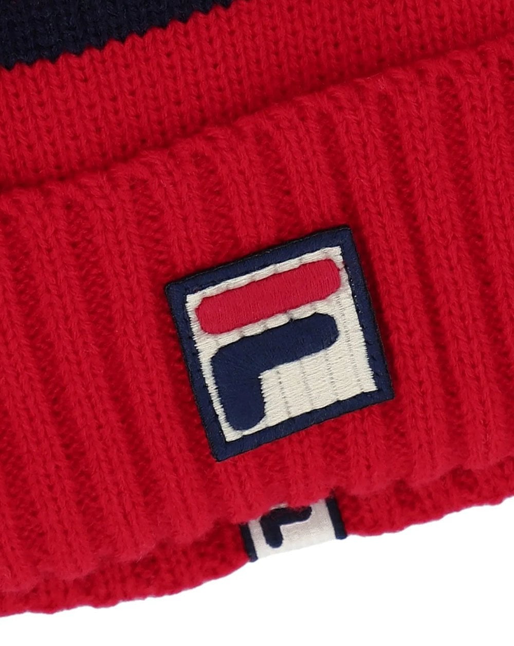 Fila Vintage Markee Pom Pom Beanie Red/Navy/White
