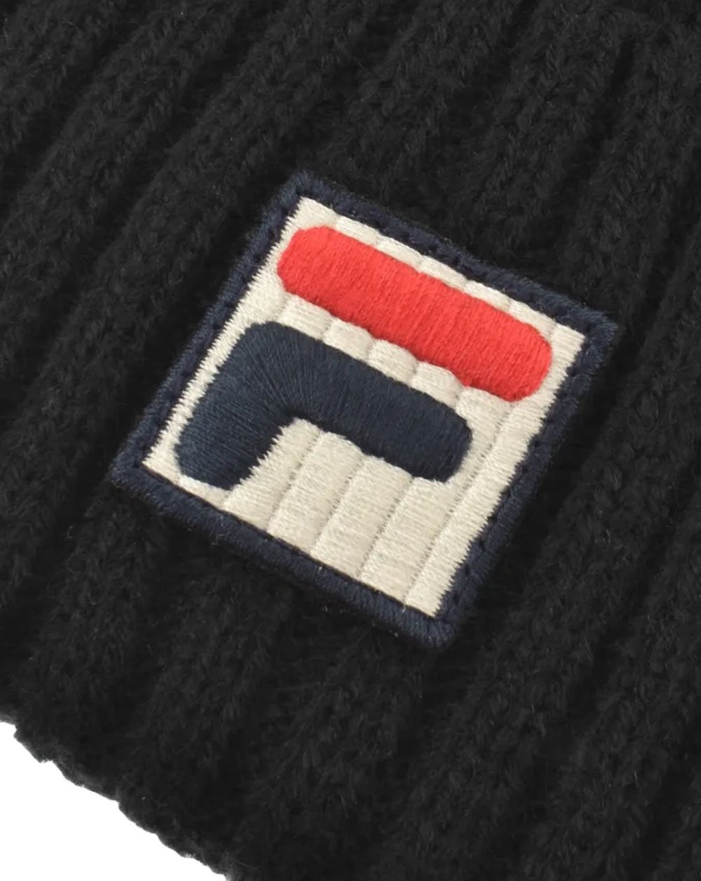 Fila Vintage Markee Pom Pom Beanie Black/Grey