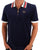 Sergio Tacchini Velour Tipped Zip Polo Navy