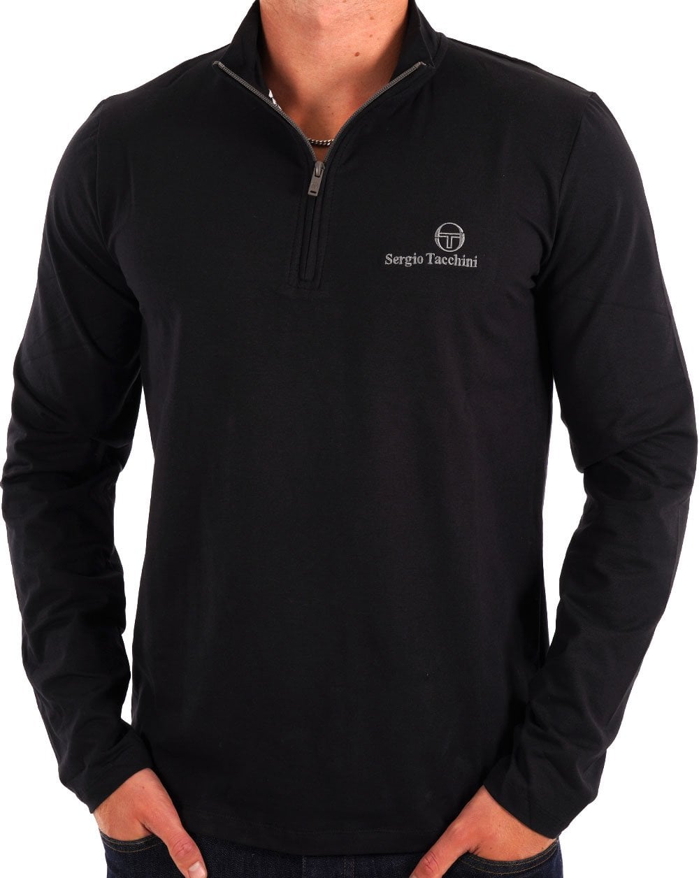 Sergio Tacchini 1/4 Zip Top Black