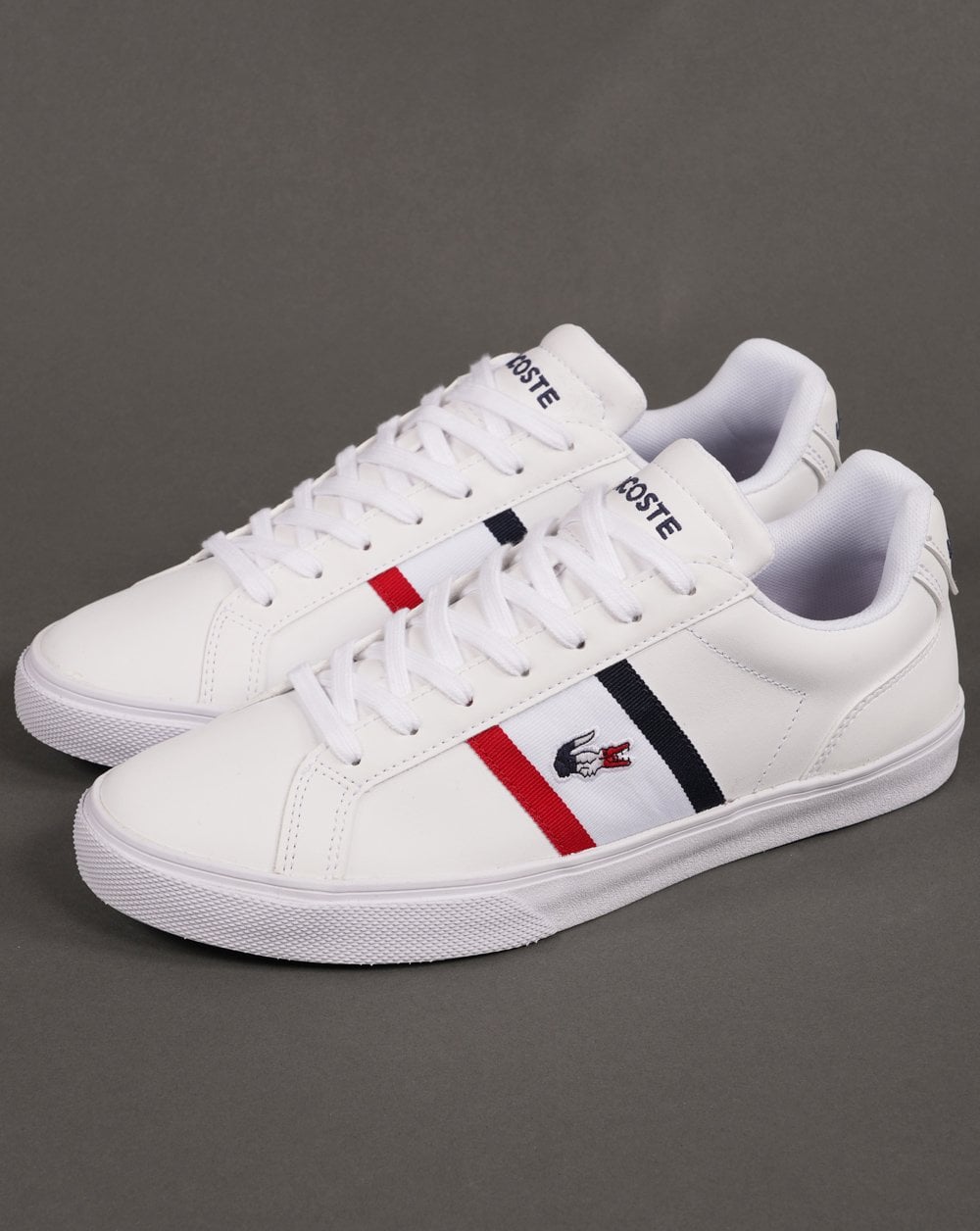 Lacoste Footwear Lerond Pro Tri Trainer White/Navy/Red