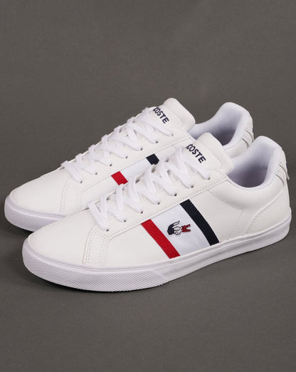 Lacoste Footwear Lerond Pro Tri Trainer White/Navy/Red