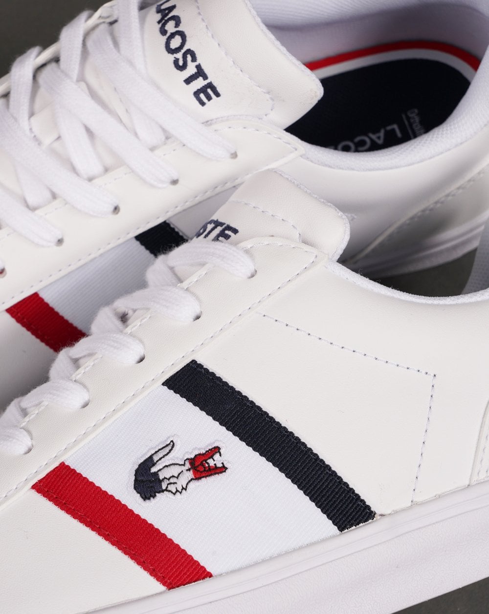 Lacoste Footwear Lerond Pro Tri Trainer White/Navy/Red