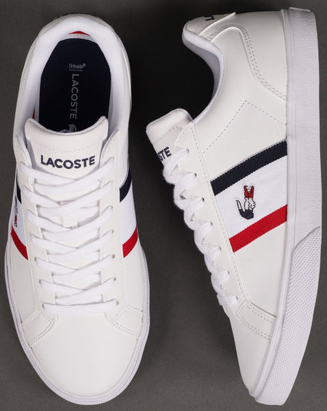 Lacoste Footwear Lerond Pro Tri Trainer White/Navy/Red