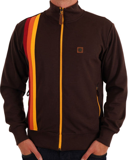 Trojan Gallagher Racing Stripe Track Top Chocolate