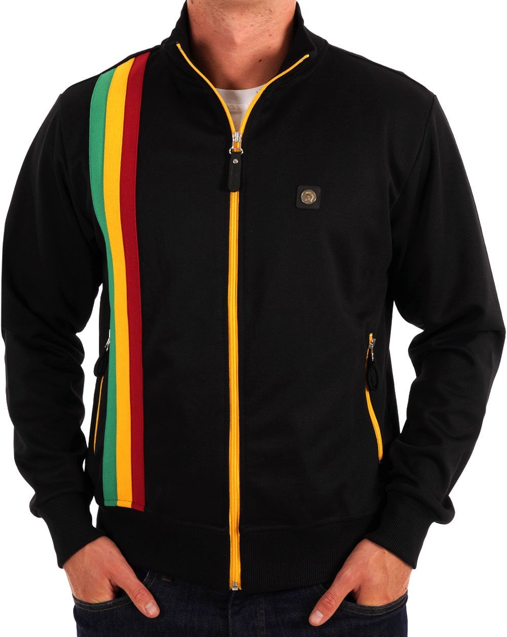 Trojan Racing Stripe Track Top Black
