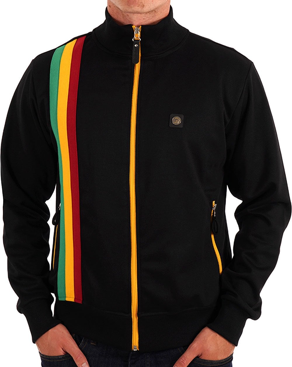 Trojan Racing Stripe Track Top Black